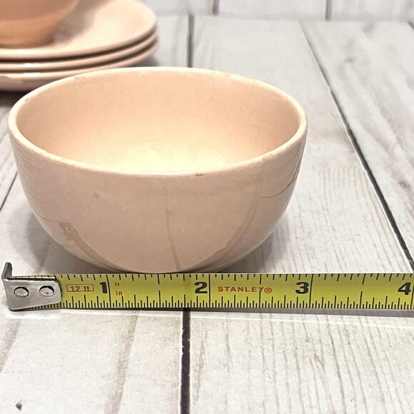 Vintage Grindley England Rose Leaf Pink Tea Set Cups Saucers Creamer 1930s 7pcs - Picture 15 of 16